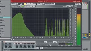 Greatly reducing the sample rate of this bassline has added high-frequency content through aliasing