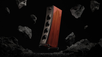 Arendal 528 Tower 8 Limited 10th Anniversary Edition amid flying rocks on a black background