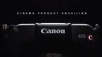 Dark, silhouetted image of a Canon Cinema EOS camera in shadow
