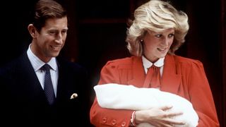 Prince Charles and Princess Diana with Prince Harry