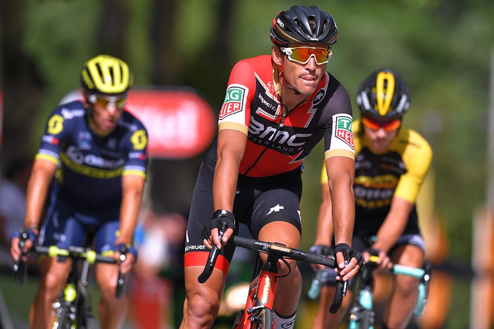 Greg Van Avermaet at the finish of stage 13 at the Tour de France
