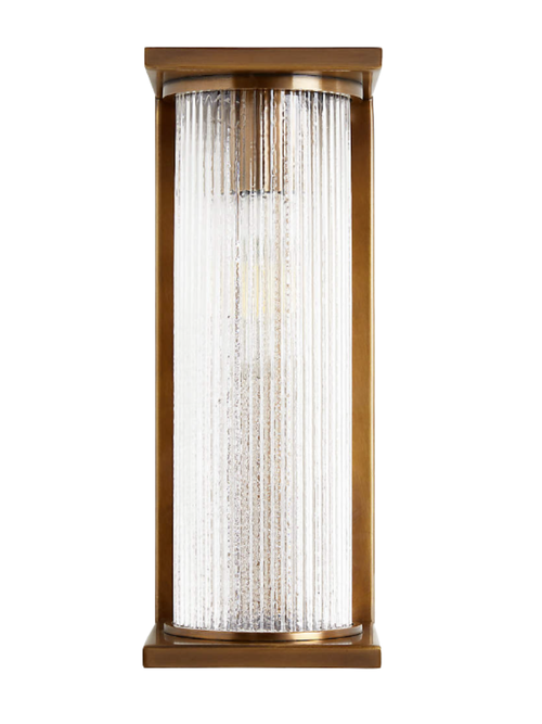 Soleil Brass Outdoor Wall Sconce Light