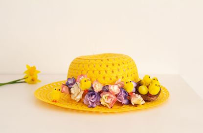 A homemade Easter bonnet