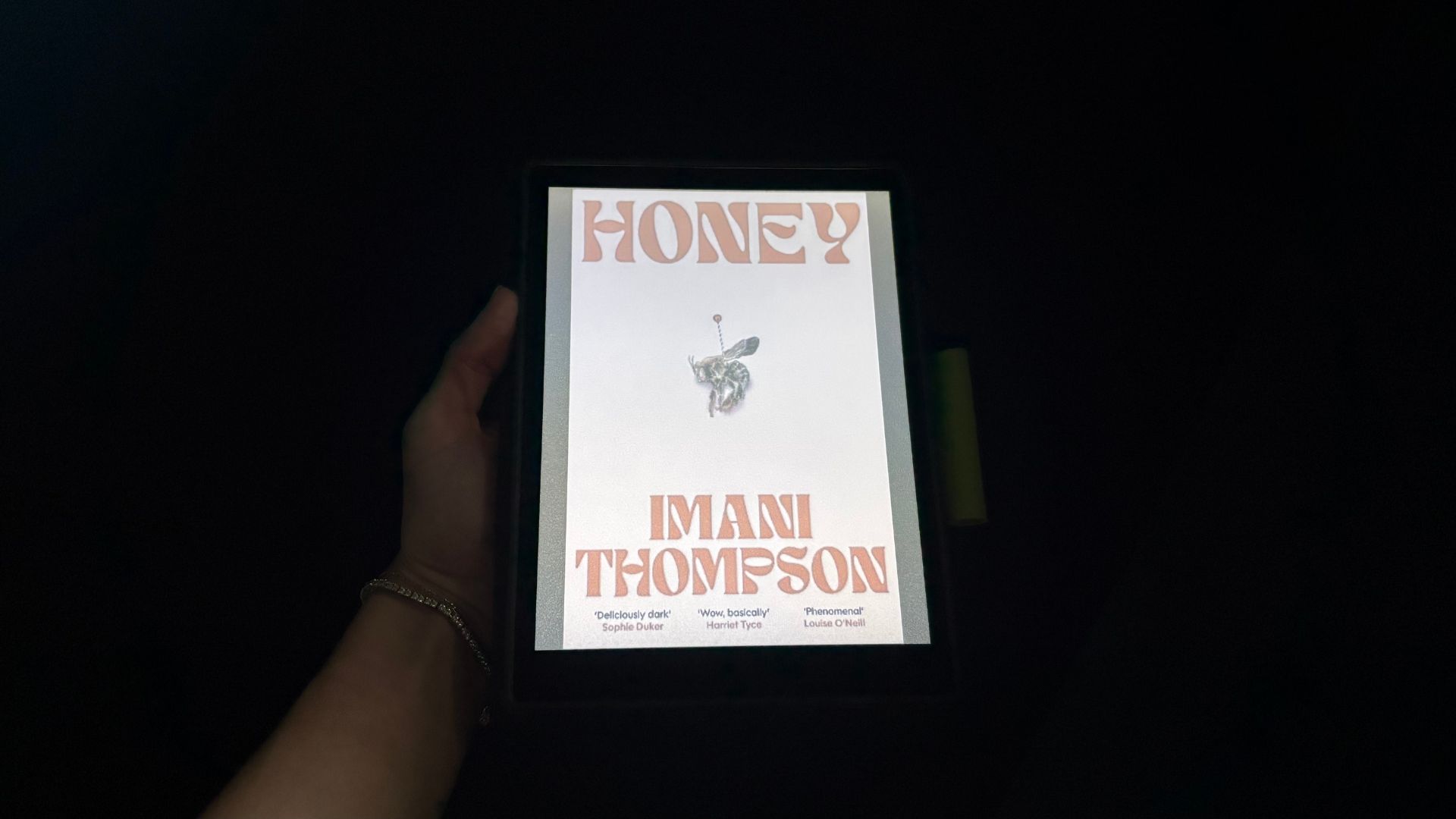 Testing the Hannspree Lumo 7.8 Reader Tablet in the dark