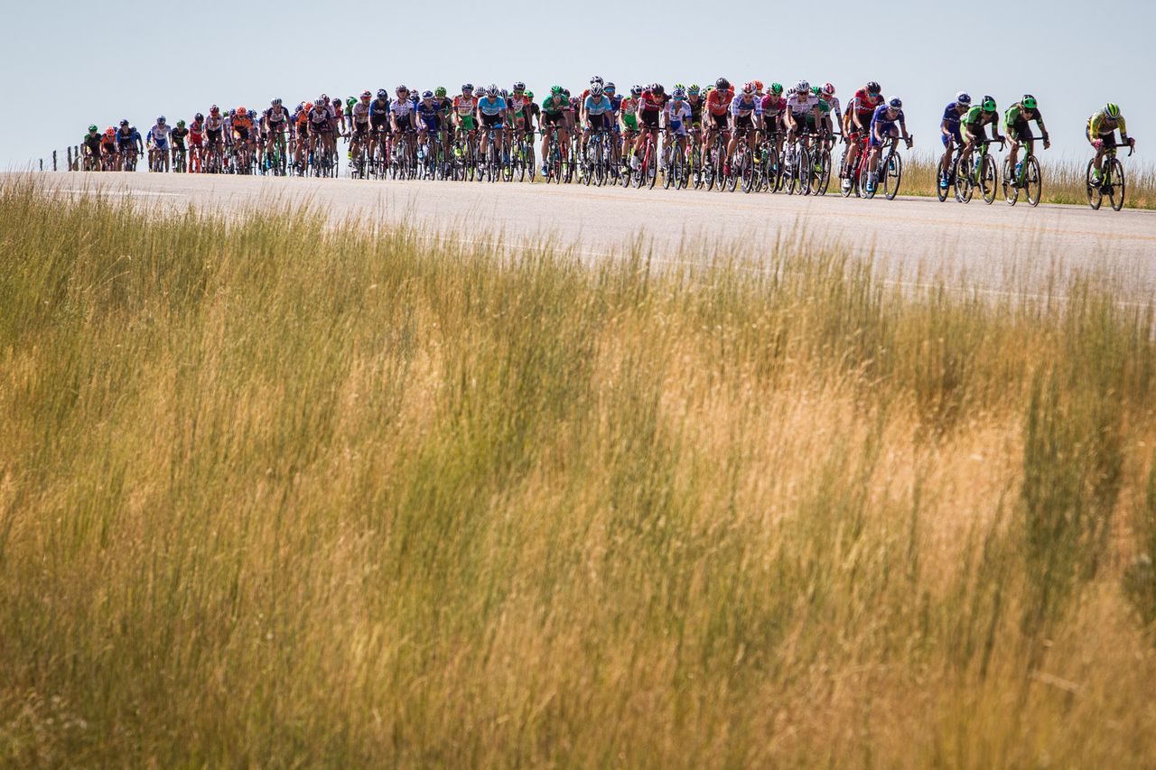 Ty Magner (Holowesko-Citadel) leads the peloton