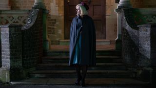 Trixie Aylward (HELEN GEORGE) in Call the Midwife season 13 ending. 