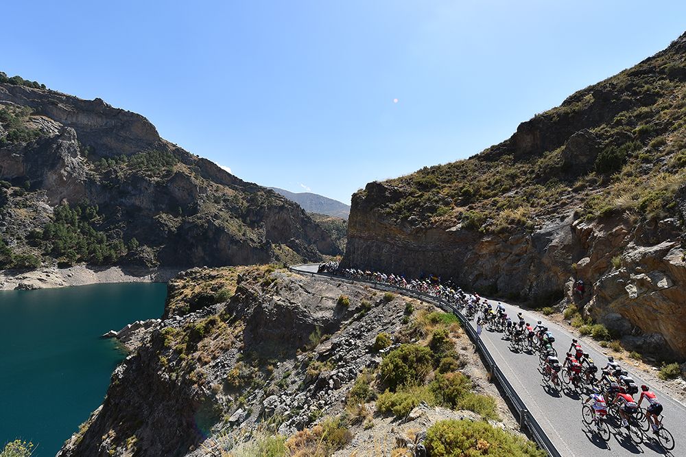 It was a very hot day for the peloton