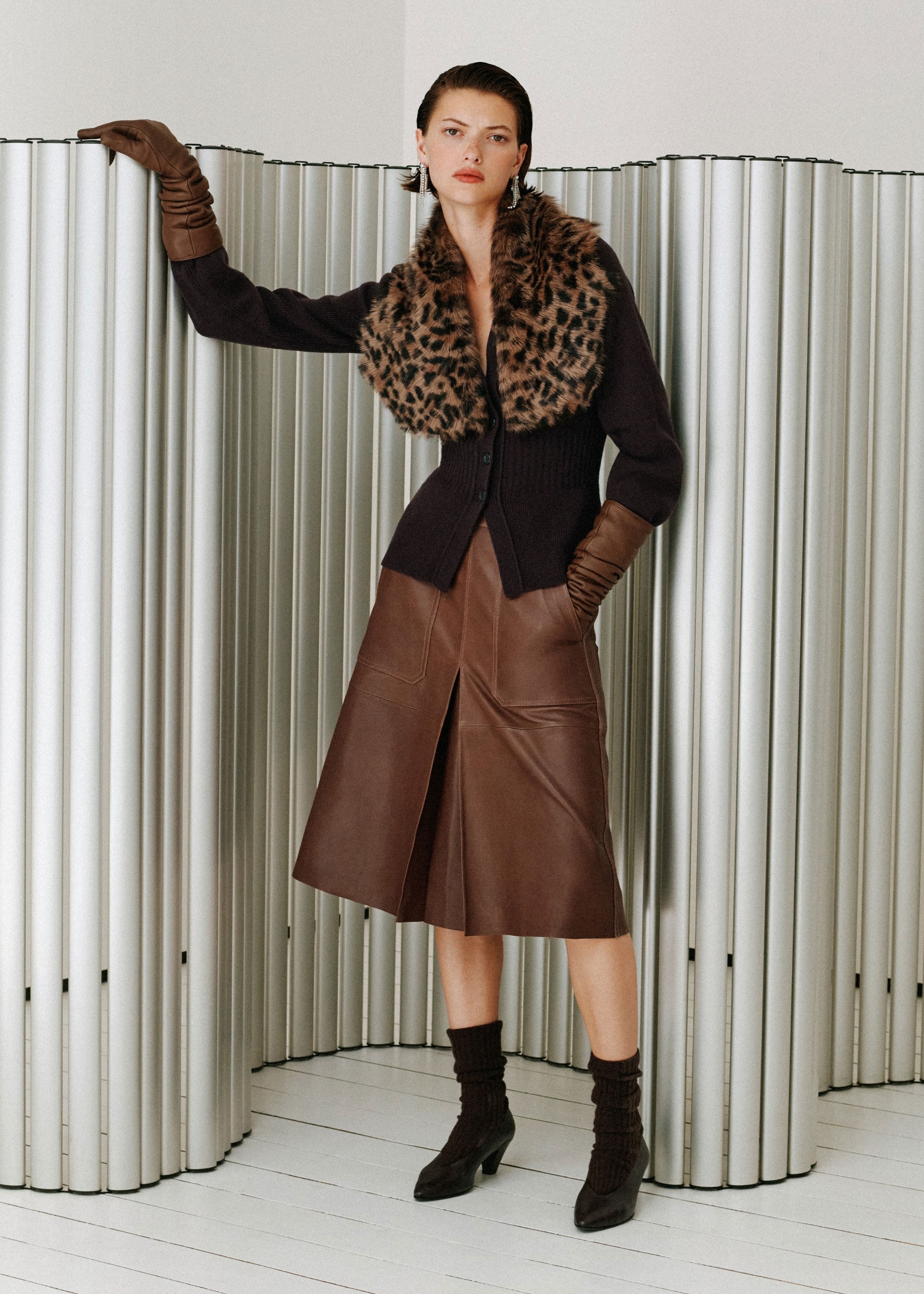 Luxe Pleat Midi Skirt
