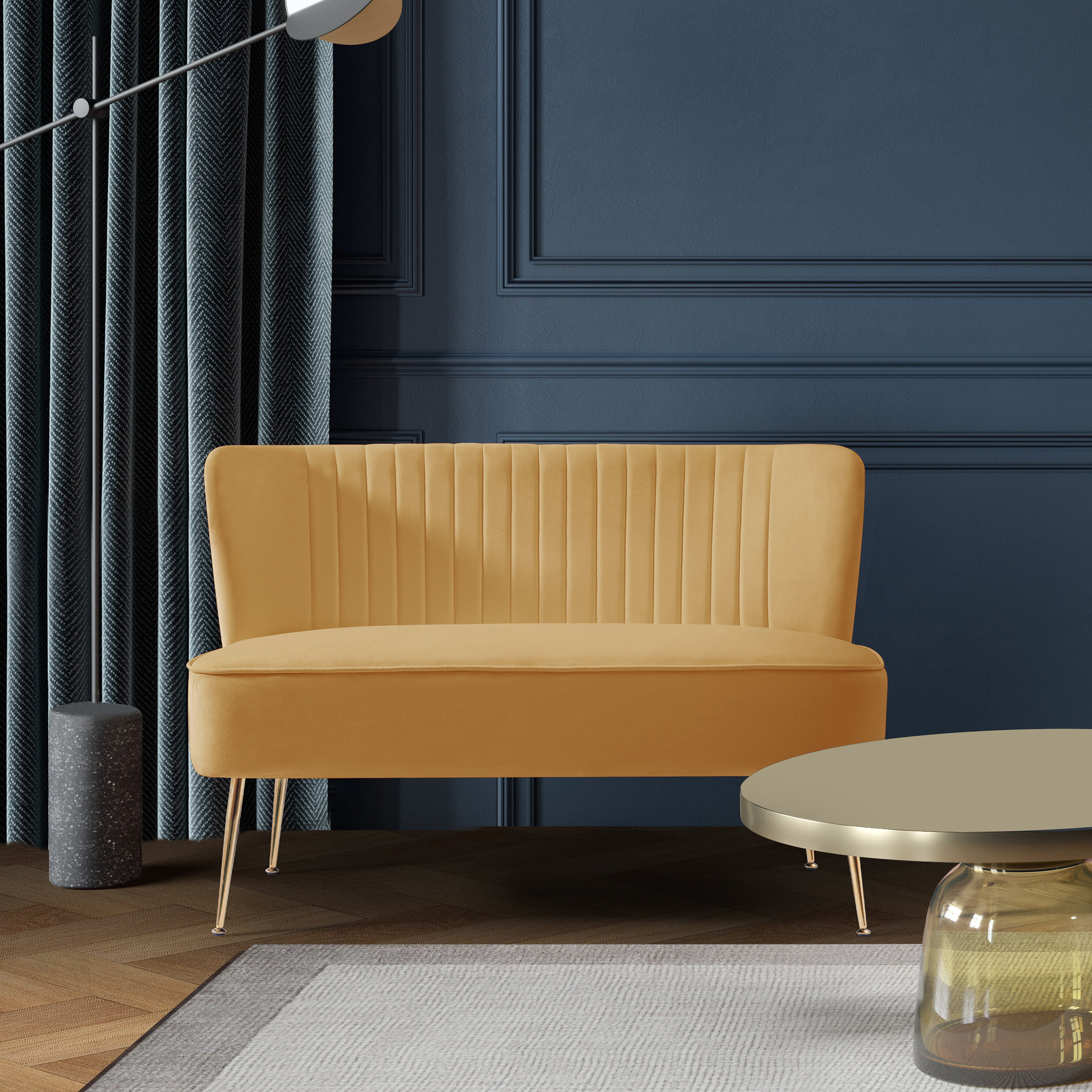 Kenisha 46'' Velvet Loveseat