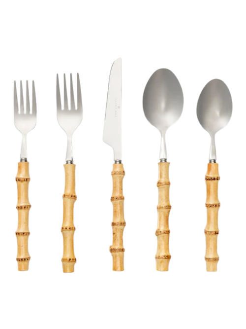 Bamboo Stainless Flatware, Set of 5