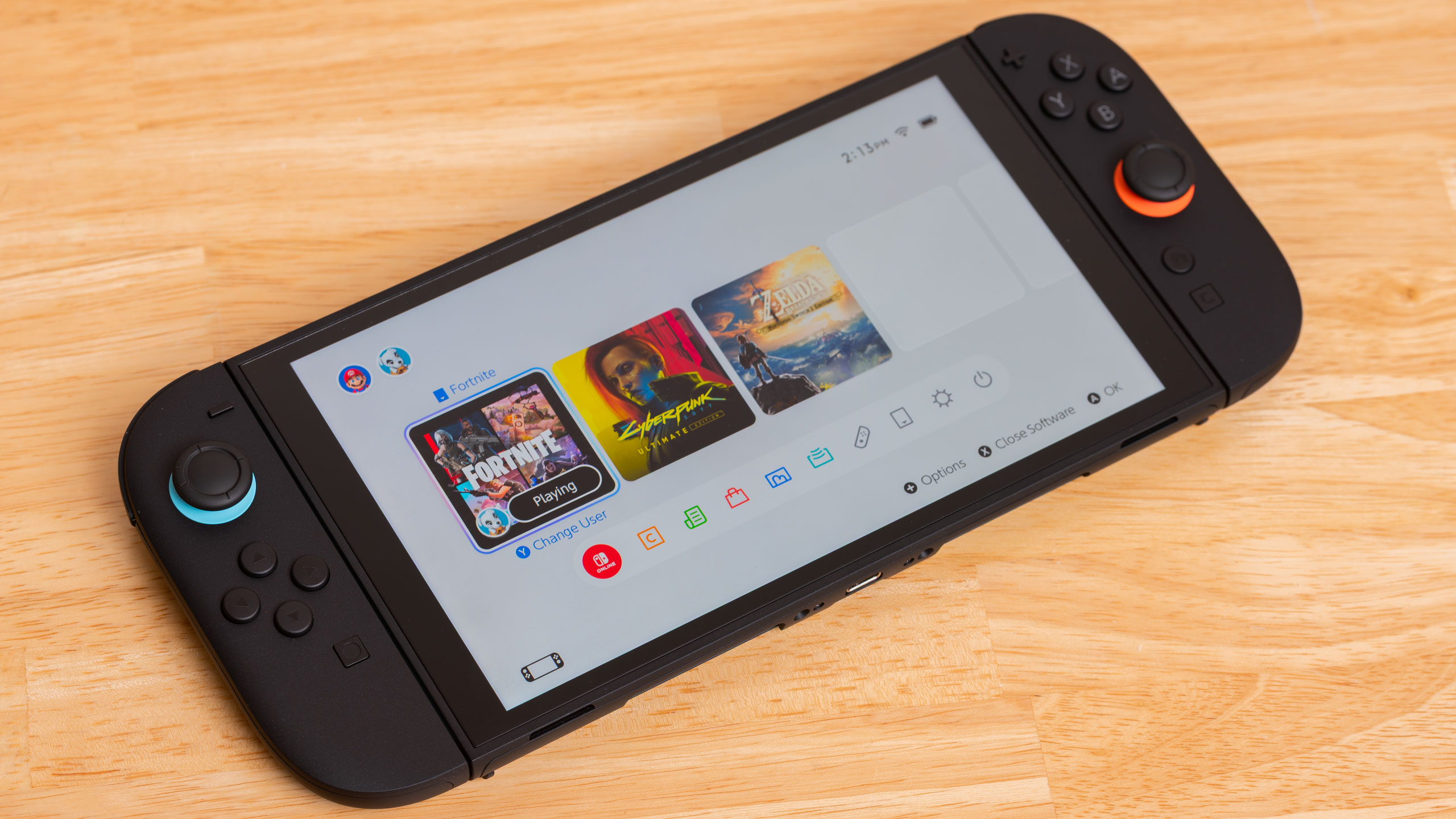 A Nintendo Switch 2 console on a wooden workbench