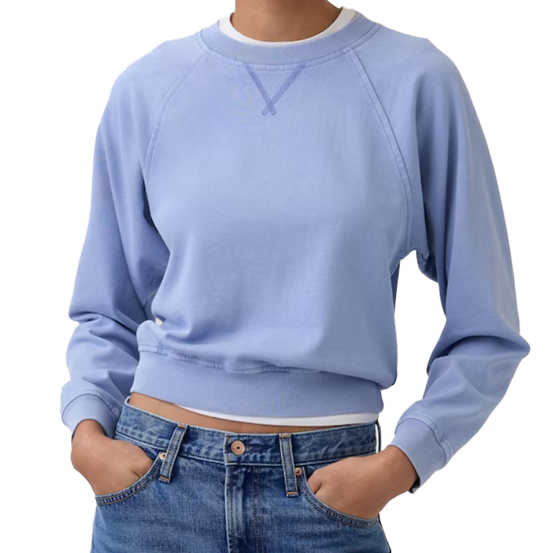 Light blue cropped sweatshirt