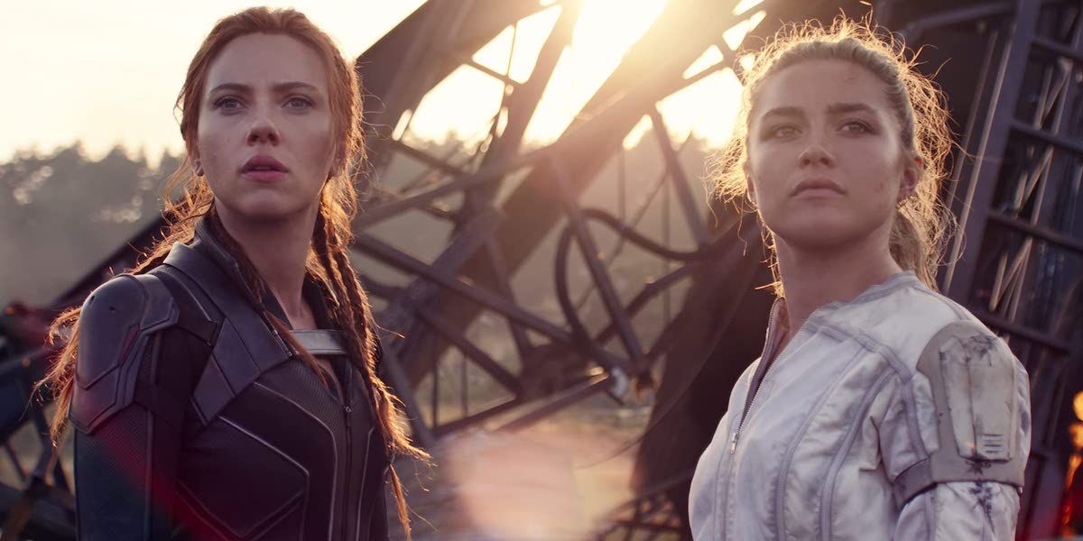 Scarlett Johansson and Florence Pugh as Natasha Romanoff and Yelena Belova