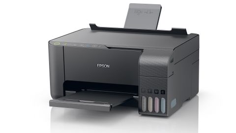 The Epson EcoTank ET-2710 viewed at an angle on a white background