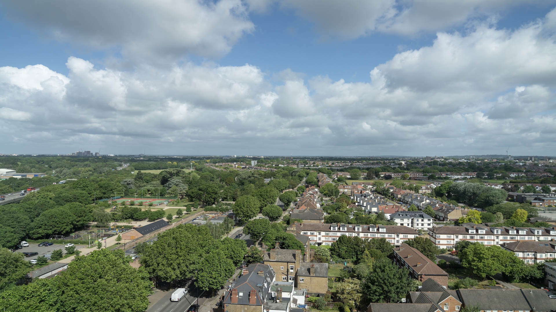 An aerial view of the London Borough of Hounslow