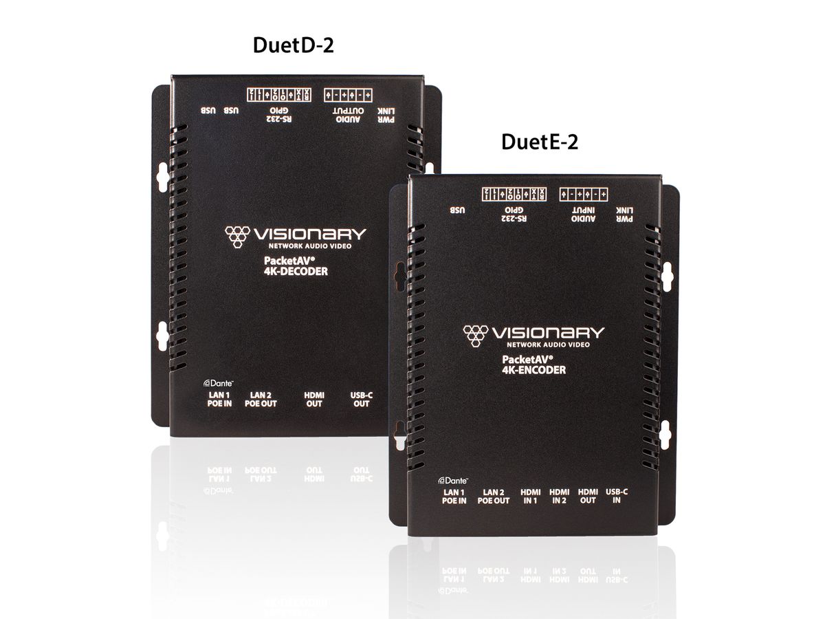 Visionary Solutions Inc. PacketAV&trade; DUET 2 Encoder and Decoder