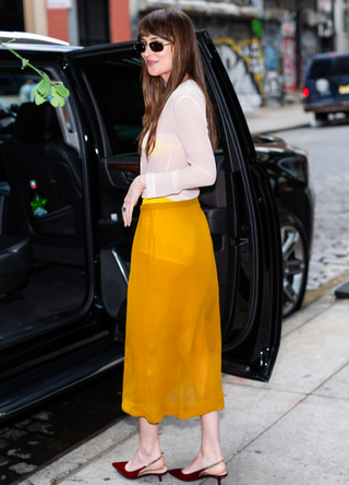 Dakota Johnson is seen in SoHo on June 10, 2024 in New York City