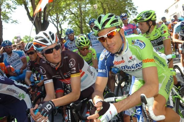Frank Schleck (RadioShack-Nissan) and Ivan Basso (Liquigas-Cannondale)