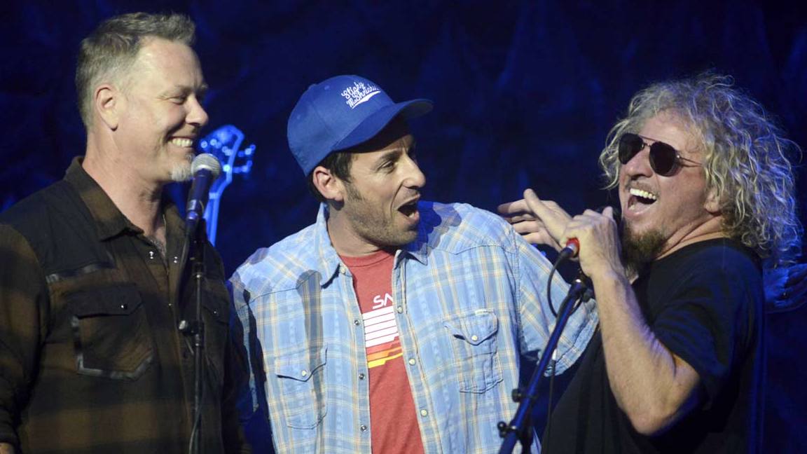 James Hetfield, Adam Sandler and Sammy Hagar at the 2015 event