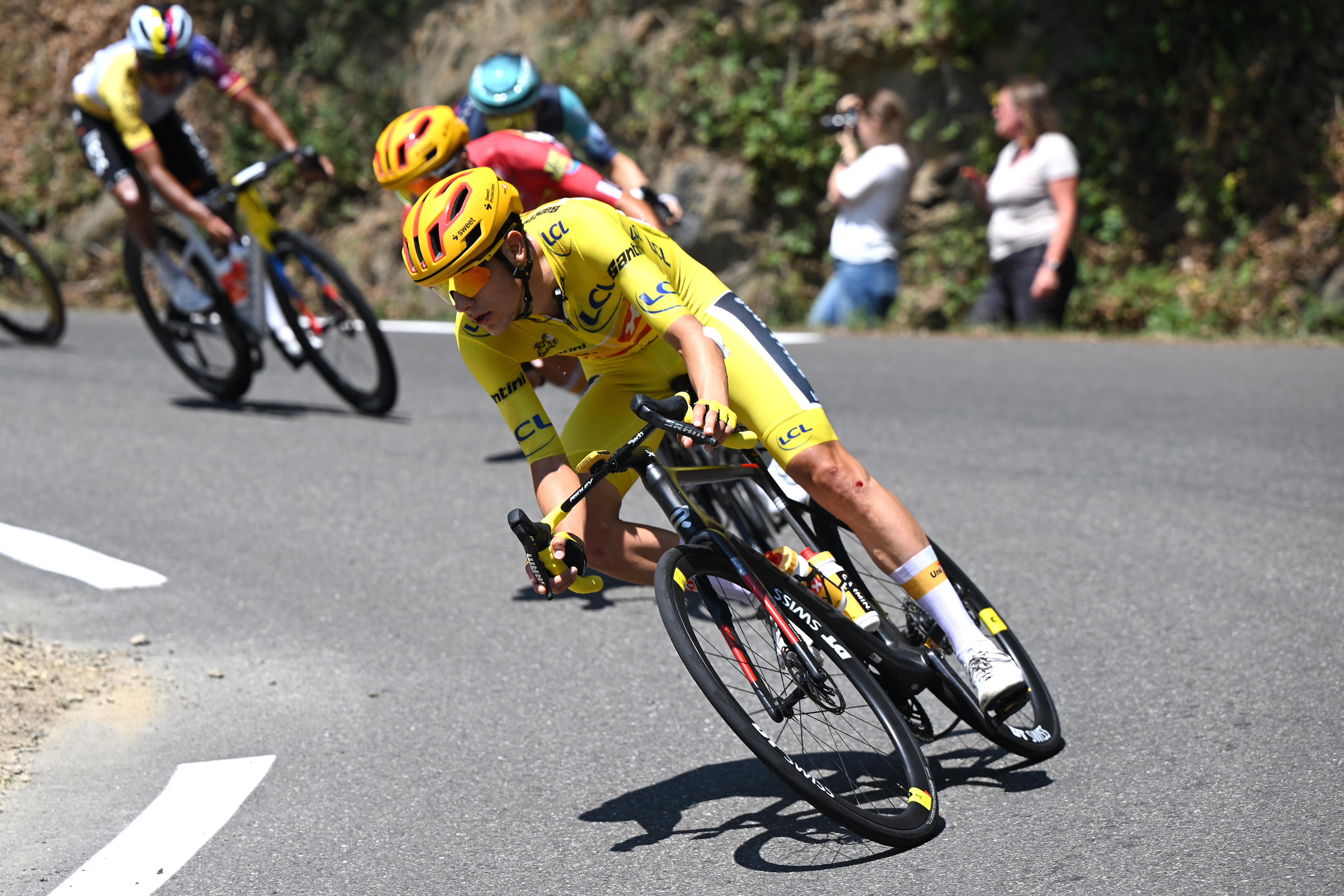 Torstein Tr&aelig;en on stage six of the 2026 Tour de france