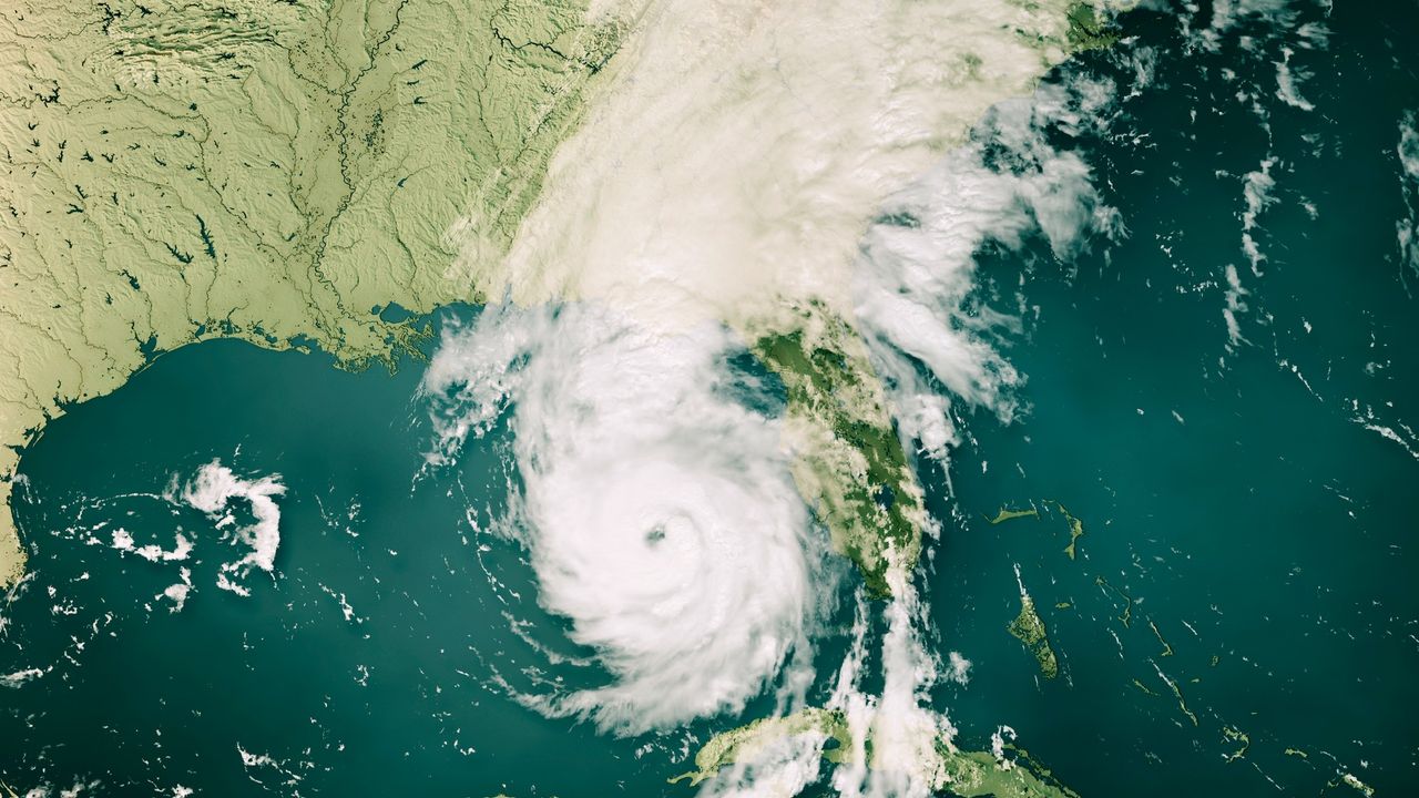 Hurricane Helene cloud map