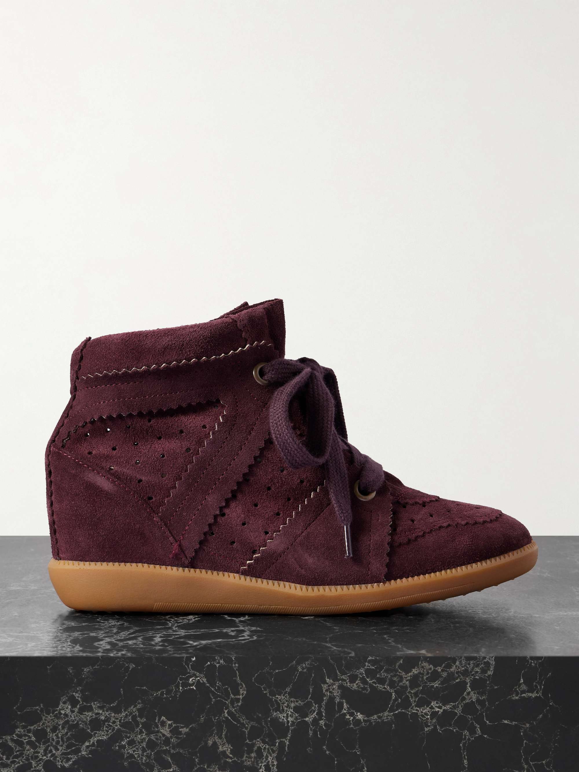 Bobby Suede Wedge Sneakers