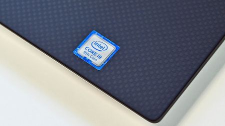 Intel 9th Gen chip sticker on a laptop