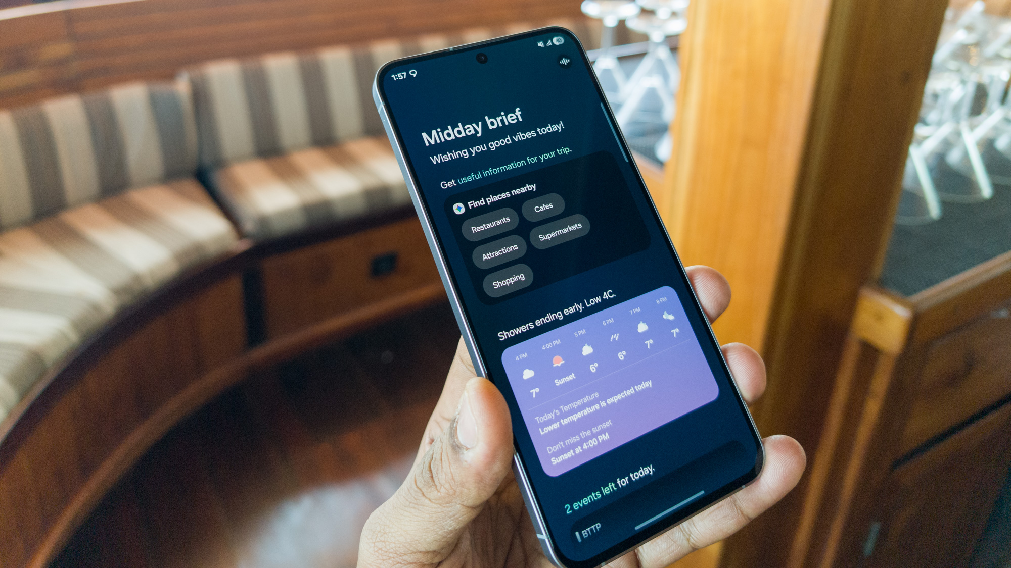 Samsung Galaxy S25 FE Blue in the hand