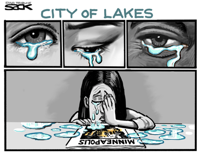Editorial Cartoon U.S. Minneapolis George Floyd tears