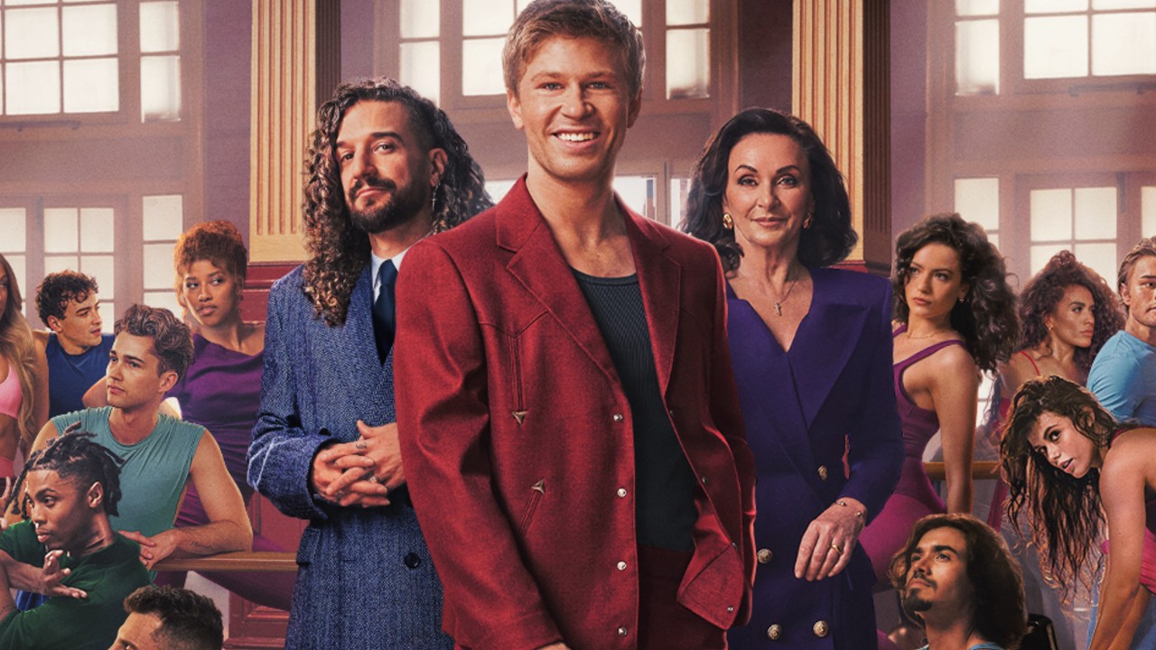 Robert Irwin, Mark Ballas, and Shirley Ballas on the main poster for Dancing With The Stars: The Next Pro