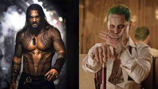Side-by-side pictures of Jason Momoa's Aquaman and Jared Leto's Joker