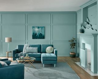 blue living room
