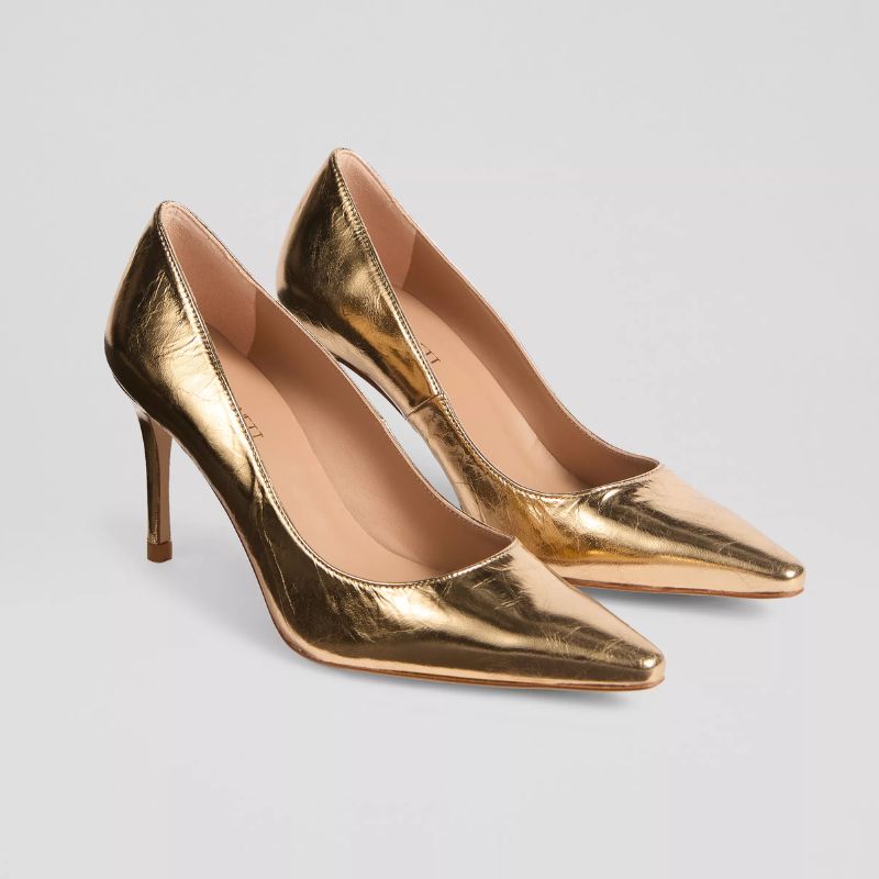 Cutouts of LK Bennett Gold Pointed Courts