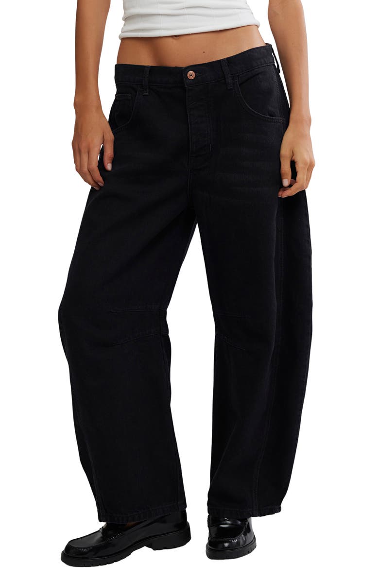 Good Luck Mid Rise Barrel Leg Jeans