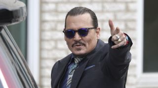 Johnny Depp at the court house during his defamation trial