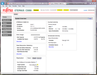 Fujitsu CS800 - Data reduction ratio
