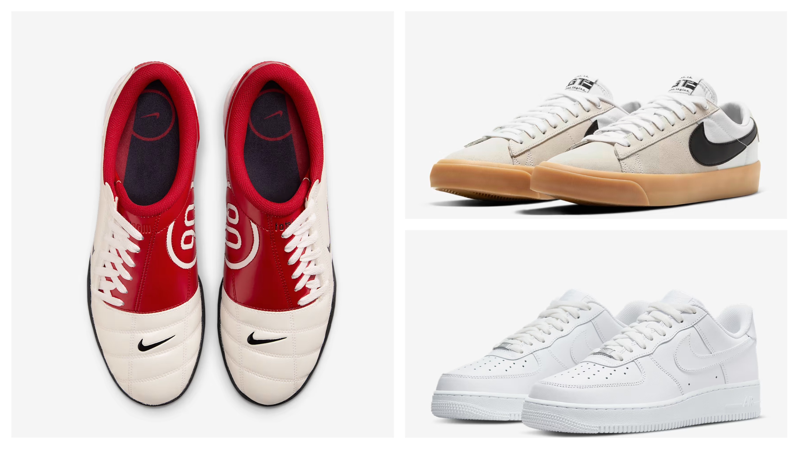 Three pairs of Nike trainers