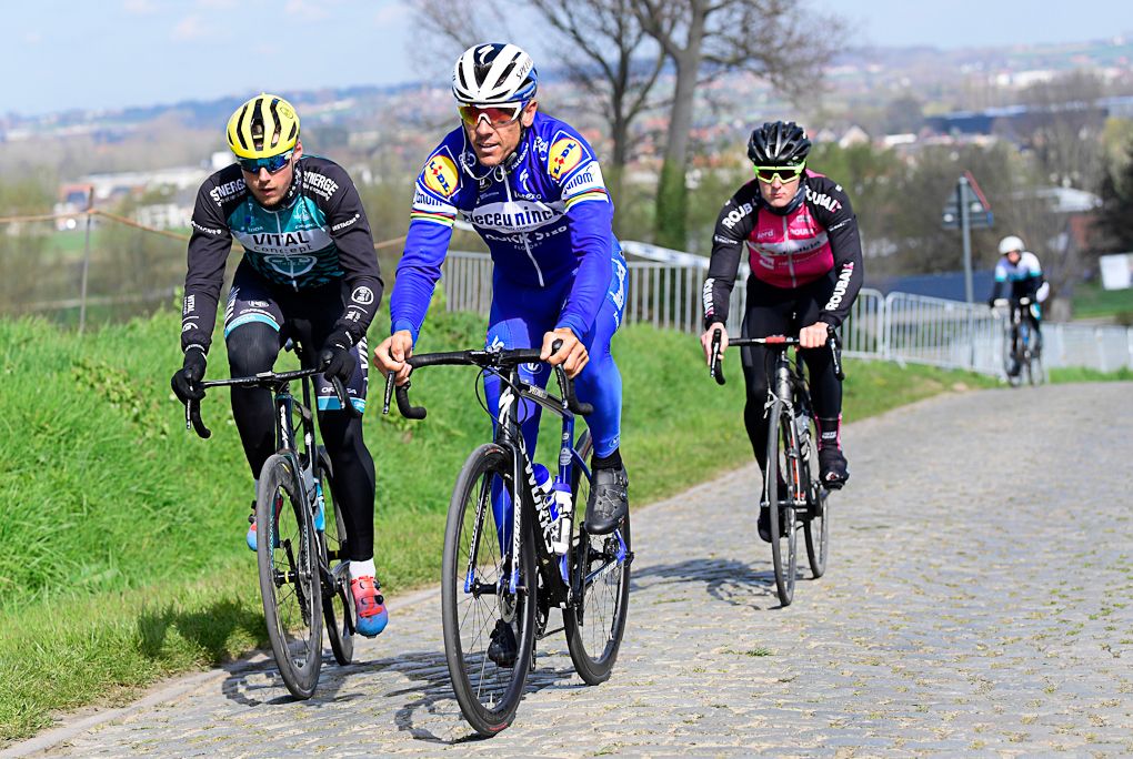 Philippe Gilbert (Deceuninck-Quick Step) on the Tour of Flanders route