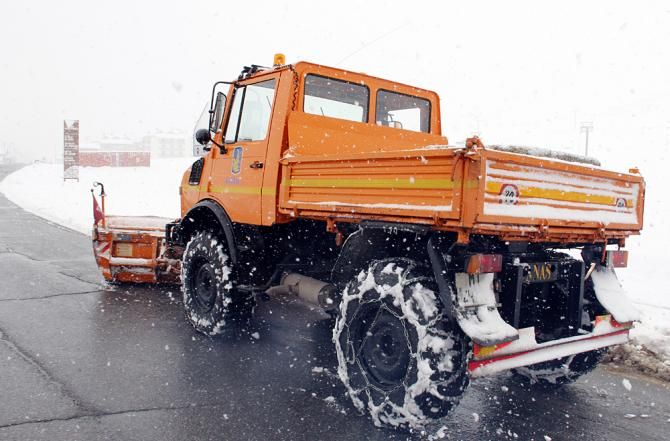 The Giro d'Italia brought in the heavy equipment to clear the roads