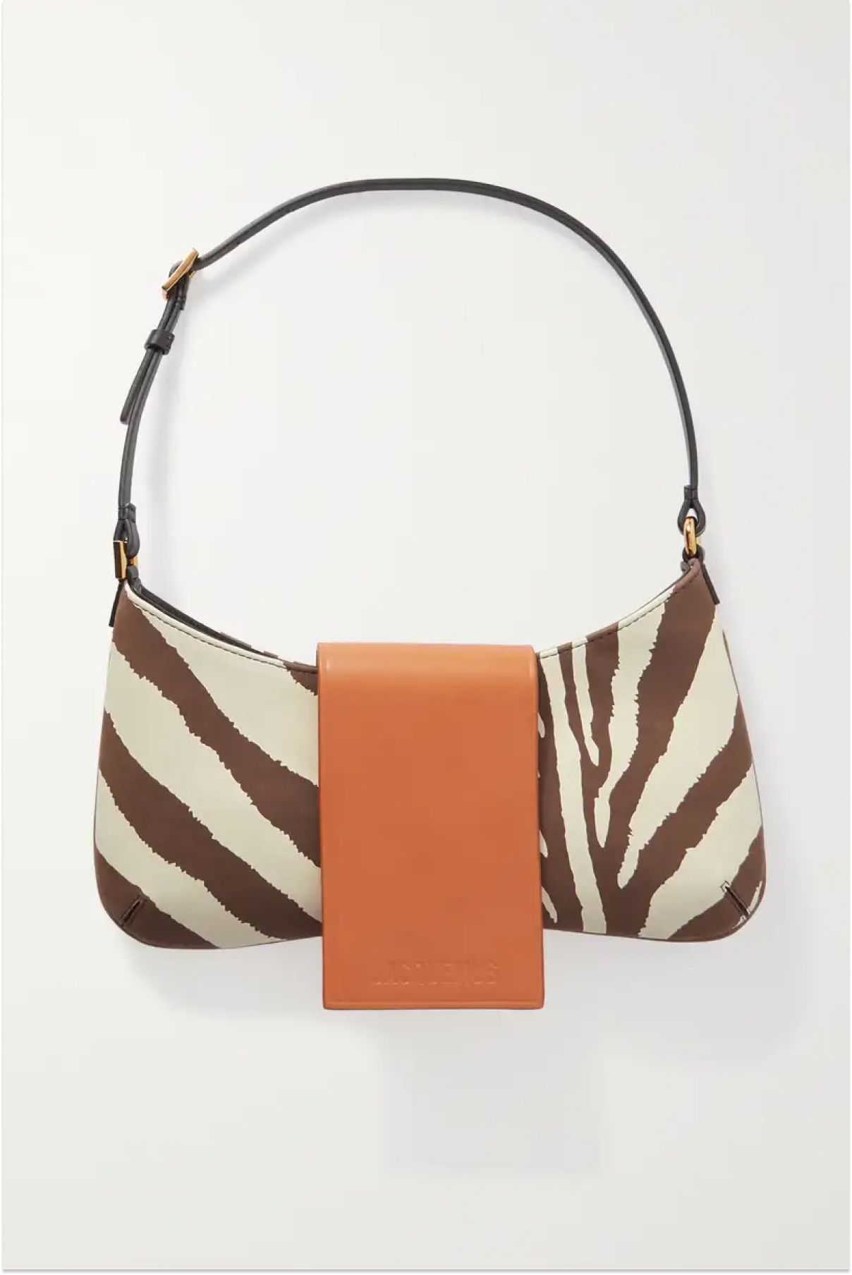 Jacquemus Le Bisou Zebra-Print Leather Shoulder Bag