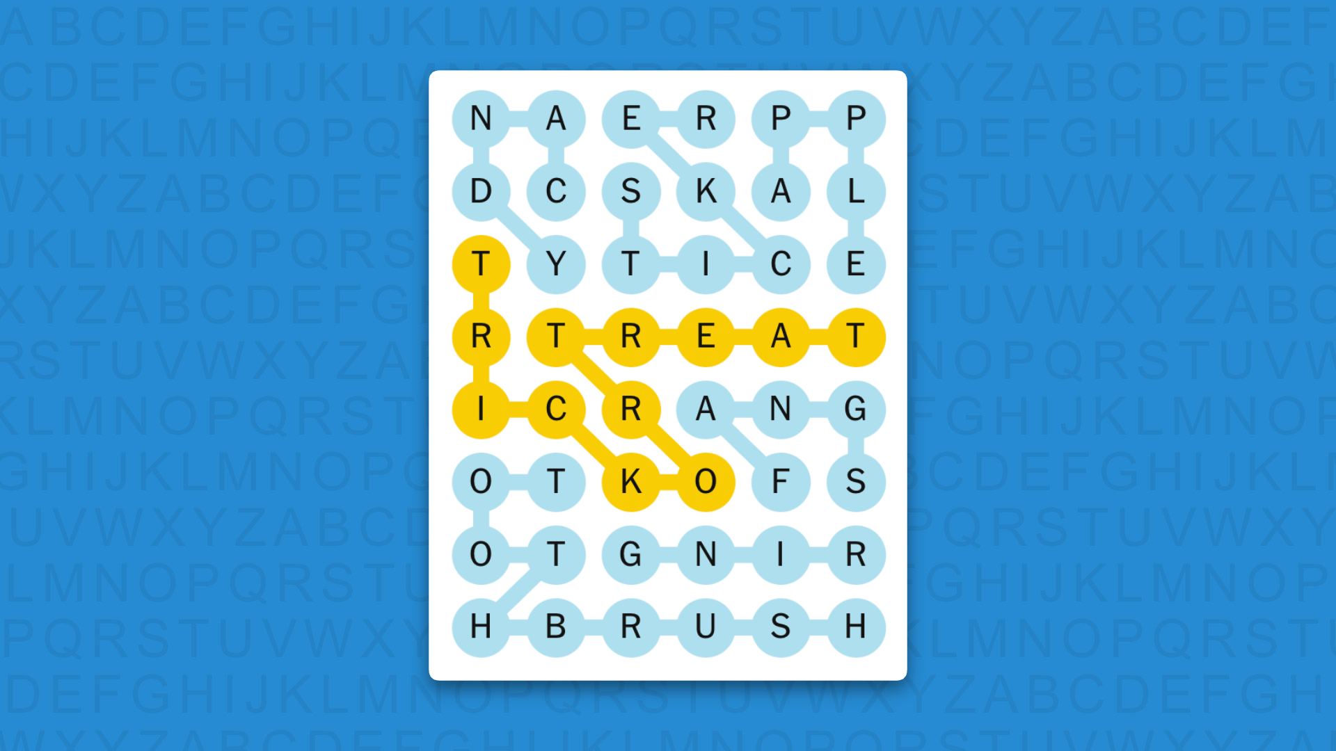 NYT Strands answers for game 972 on a blue background