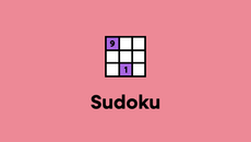Sudoku on a pink background
