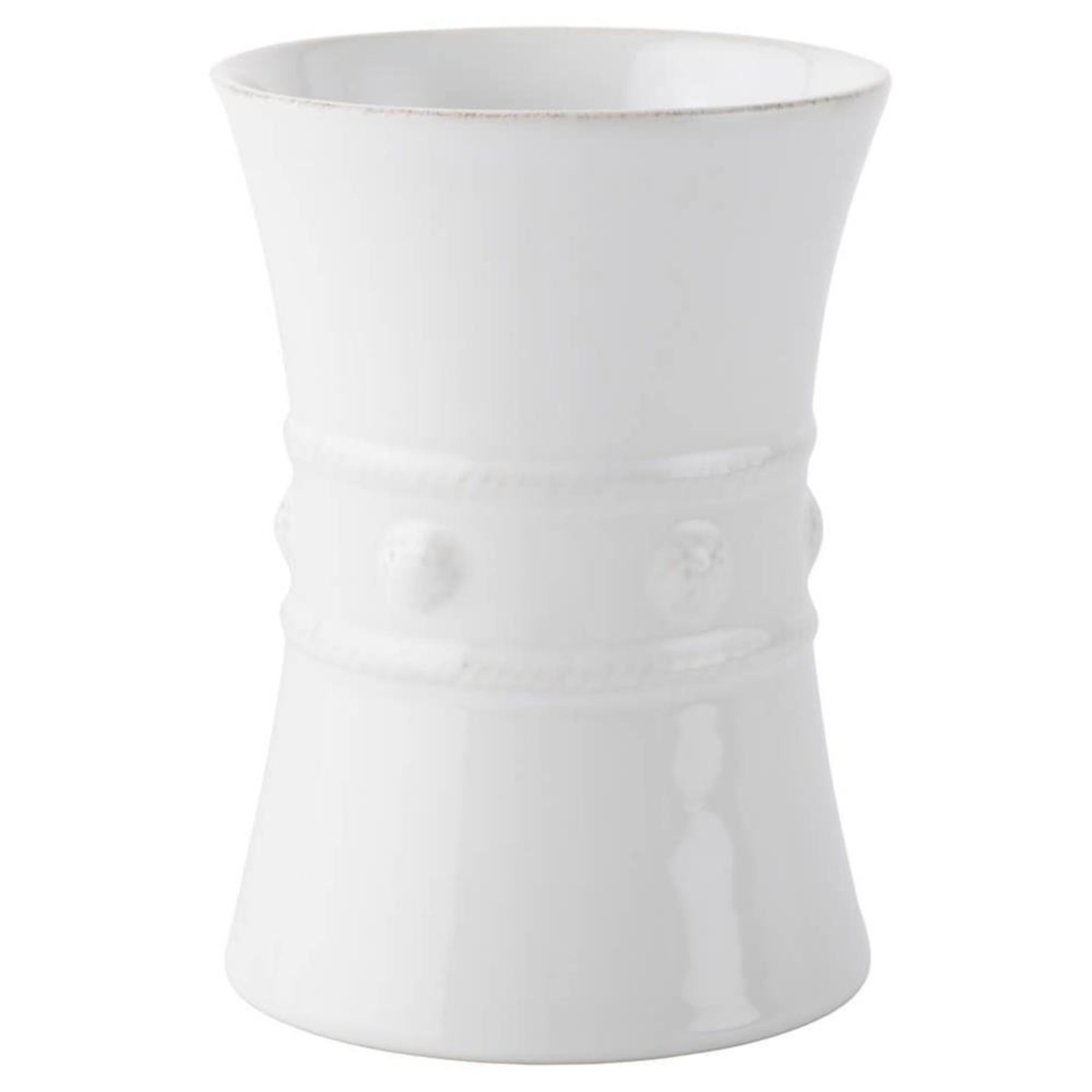 Juliska Berry & Thread Whitewash Ceramic Utensil Crock