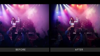 Tecno Spectravision Camera - before and after images of a rock concert