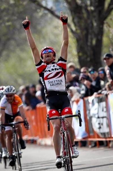 Anibal Borrajo dedicates his stage win at San Dimas to his late brother, Armando.