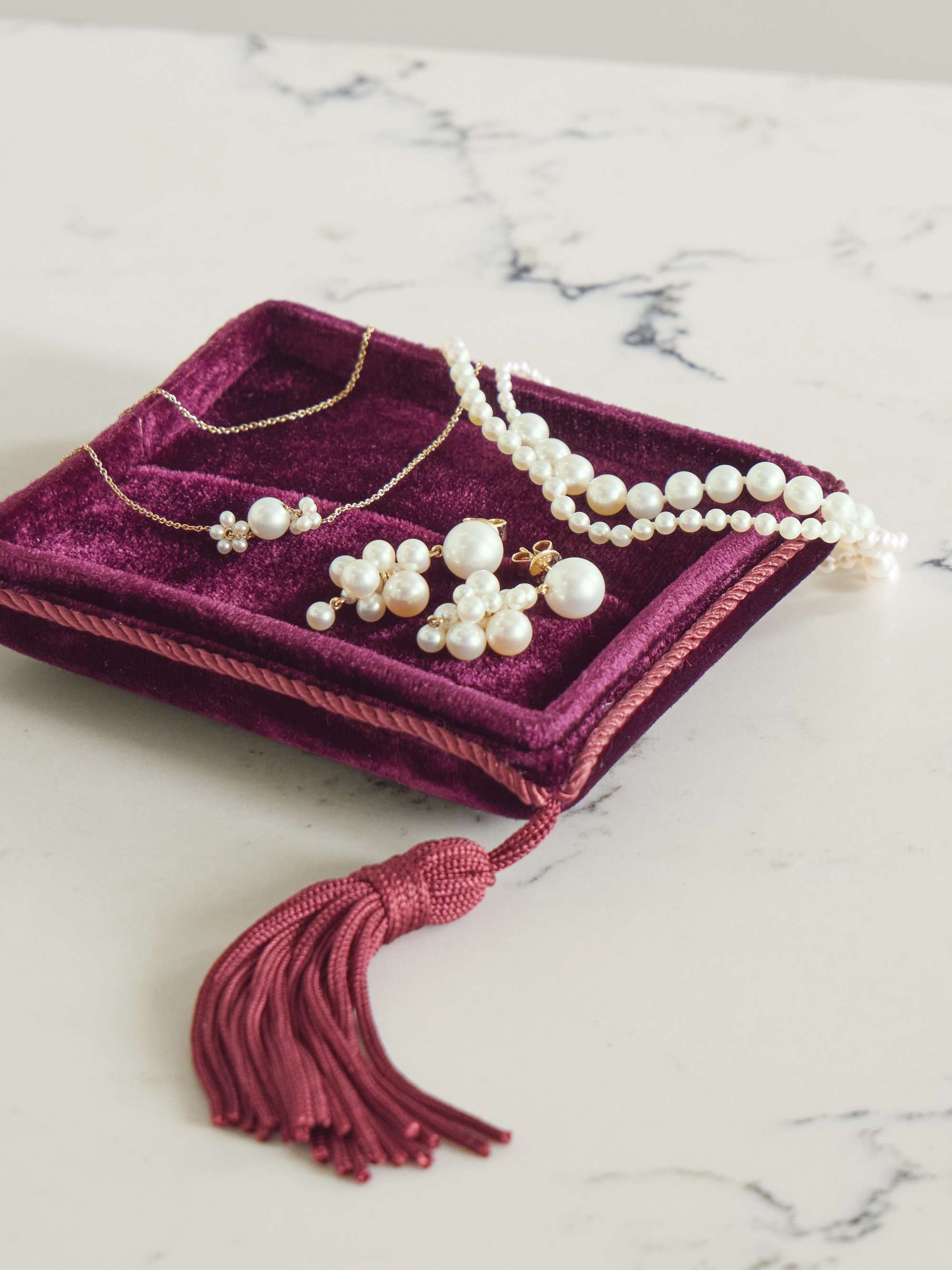 Tasseled Velvet Jewelry Box