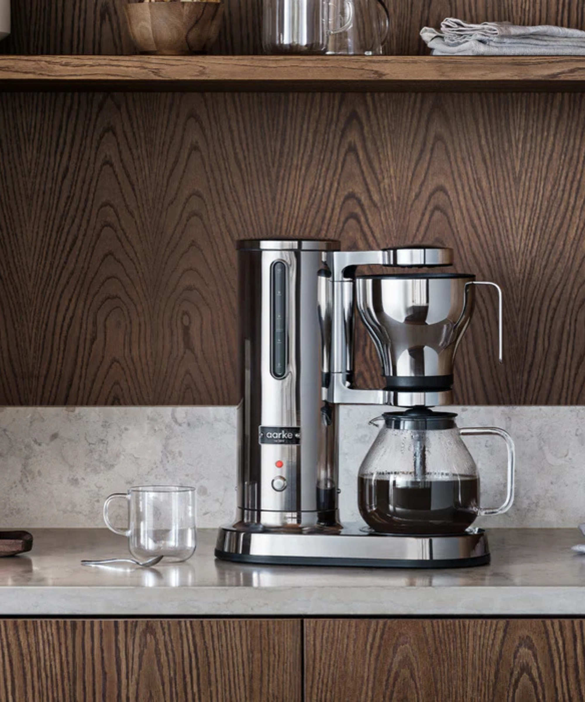 The Aarke Drip Coffee Maker made with stainless steel