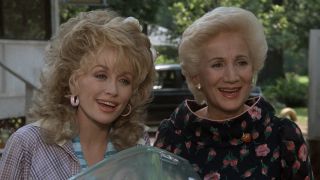 Truvy and Clairee smiling together in Steel Magnolias