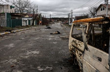 Bodies on the street in Bucha, Kyiv