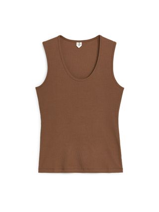 Rib Tank Top - Brown - Arket Gb